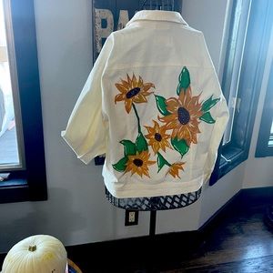 Hand-painted Jean jacket. Universal Thread Goods Co. Hand painted. M. WHITE!